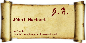 Jókai Norbert névjegykártya