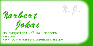 norbert jokai business card